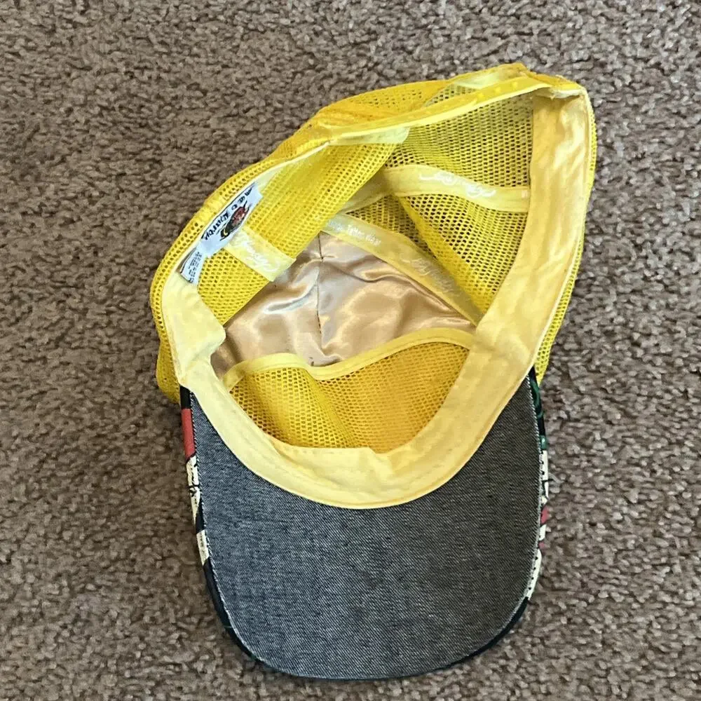Ed Hardy Christina Audigier Love Kills Slowly White Red Trucker Hat Cap EUC